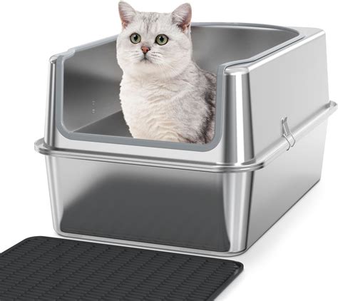 are stainless steel litter boxes better than plastic|stainless steel litter box pros.